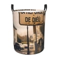 thumbnail image 1 of Gaeub Rustic French Signpost Dirty Clothes Storage Basket, Toy Storage Bin for Storing Clothing, Diapers, Toys-Medium, 1 of 6