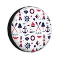 thumbnail image 1 of Gaeub Sailing Marine Travel 14-17in Tire Cover, Spare Tire Cover, for Camper Caravan, Trailer, Car, Truck, SUV, Jeep - 17 inch, 1 of 9