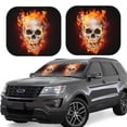 thumbnail image 1 of Gaeub Satanic Skull In Flames In The Darkness Foldable Auto Sun Blocker Visor, Sunshade for Car Front Window, Keeps Your Vehicle Cool - Medium, 1 of 7
