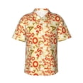 thumbnail image 1 of Gaeub Scandinavian Alphabet2 Print Men's Hawaiian Shirt,Button Down Short Sleeves Shirts,Tropical Beach Casual Button Down Shirts,Large, 1 of 7