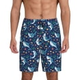 thumbnail image 1 of Gaeub Sea Sharks Printed Men's Short Pajama Pants, Lightweight Lounge & Sleep Bottoms Keep You Cool - XX-Large, 1 of 9