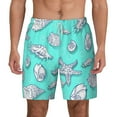 thumbnail image 1 of Gaeub Seashell And Starfish Mens Swim Trunks Stretch Beach Shorts Quick Dry for Men Swim Shorts Swimwear with Pockets- XX-Large, 1 of 9
