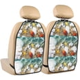 thumbnail image 1 of Gaeub Seashell On The Beach Print Anti-Kick Storage Mat for Car Seats 2 Pcs, Car Kick Mats with 3 Pocket Protector, Essential Car Seat Protector for Child Car Seat,Car Seat Protector, 1 of 8