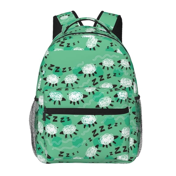 Gaeub Sheep Zzz Ergonomic Lightweight Laptop Backpack - Multiple Pockets for School, Work, Travel, Outdoor Activities -One Size