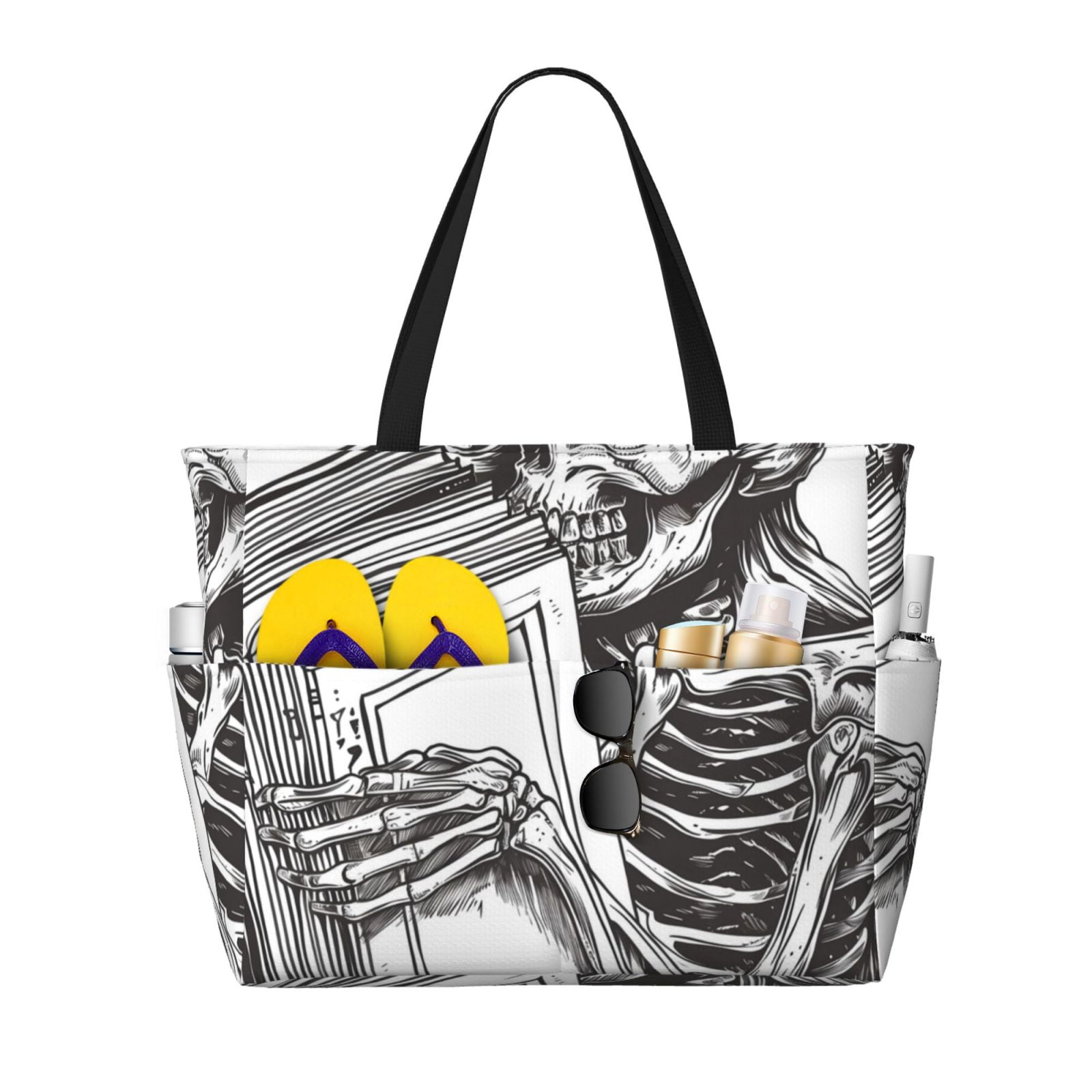 Tote Bag With Zipper Large Beach Bags Water-resistant Sandproof