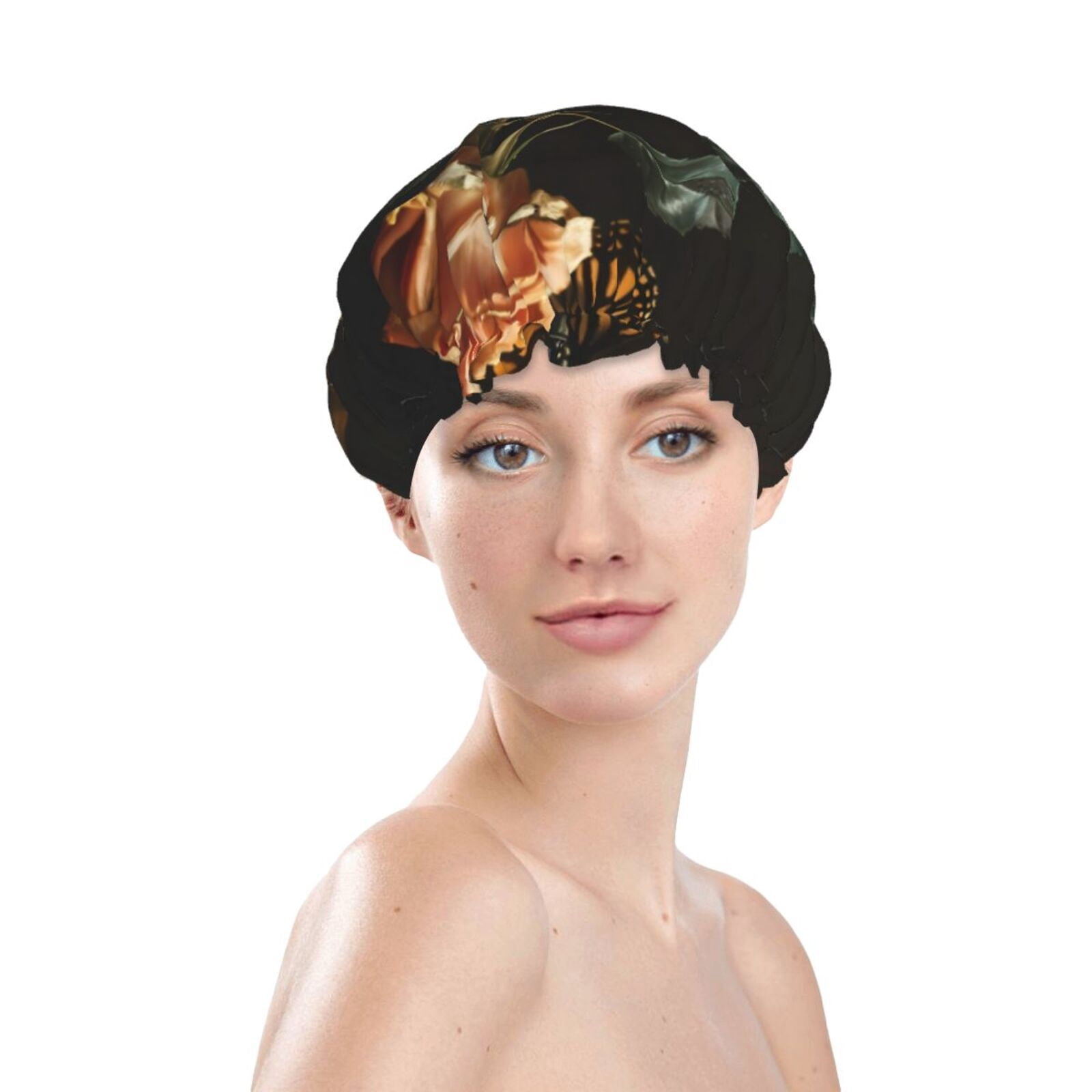 Skeleton Hand Graduation Cap Gaeub Skeleton Hand Rose Butterfly Shower Caps for Women Men,Double ...