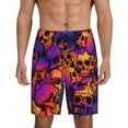 thumbnail image 1 of Gaeub Skull Printed Men's Short Pajama Pants, Lightweight Lounge & Sleep Bottoms Keep You Cool - XX-Large, 1 of 9