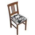 thumbnail image 1 of Gaeub Skull and palm leaves Square Chair Seat Covers, Stretch Fitted Printed Chair Seat Cushion Cover for Kitchen, Office - One Size, 1 of 9