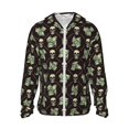 thumbnail image 1 of Gaeub Skulls Gold Chains Dollar Men's and Women's UPF 50+ Long-Sleeved Sun Protection Clothing, Fishing Shirt Long Sleeve Zip - Medium, 1 of 9