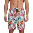 thumbnail image 1 of Gaeub Skulls and Roses Printed Men's Short Pajama Pants, Lightweight Lounge & Sleep Bottoms Keep You Cool - X-Large, 1 of 9