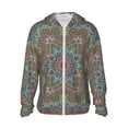 thumbnail image 1 of Gaeub Snowflake Colorful Men's and Women's UPF 50+ Long-Sleeved Sun Protection Clothing, Fishing Shirt Long Sleeve Zip-Large, 1 of 7