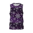 thumbnail image 1 of Gaeub Snowflake Gradient Purple Men's Mesh Basketball Jersey, Quick-Drying Sleeveless Top S-4XL, Loose Muscle Tank Top -X-Large, 1 of 9