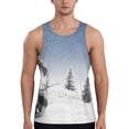 thumbnail image 1 of Gaeub Snowman And Christmas Tree Men's Athletic Tank Top, Workout Sleeveless Shirts, Running Tank Tops for Gym, Running, Training - X-Large, 1 of 9