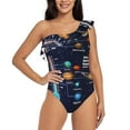 thumbnail image 1 of Gaeub Solar System Women's One Shoulder Ruffle Tummy Control Swimwear for Swimming Surfing Beach Party - XX-Large, 1 of 8