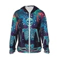 thumbnail image 1 of Gaeub Space Skeleton Meditation Men's and Women's UPF 50+ Long-Sleeved Sun Protection Clothing, Fishing Shirt Long Sleeve Zip-Large, 1 of 7