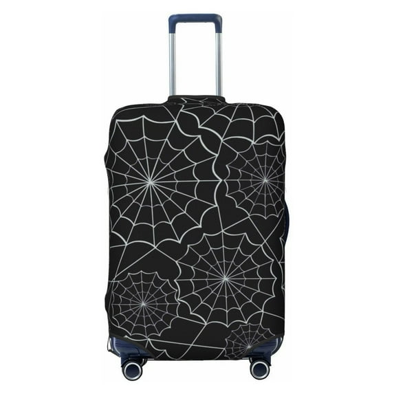 Gaeub Spider Web Black Elastic Luggage Cover with Concealed Zipper Dust-Proof Luggage Cover Protector - 18-32 inch - Small