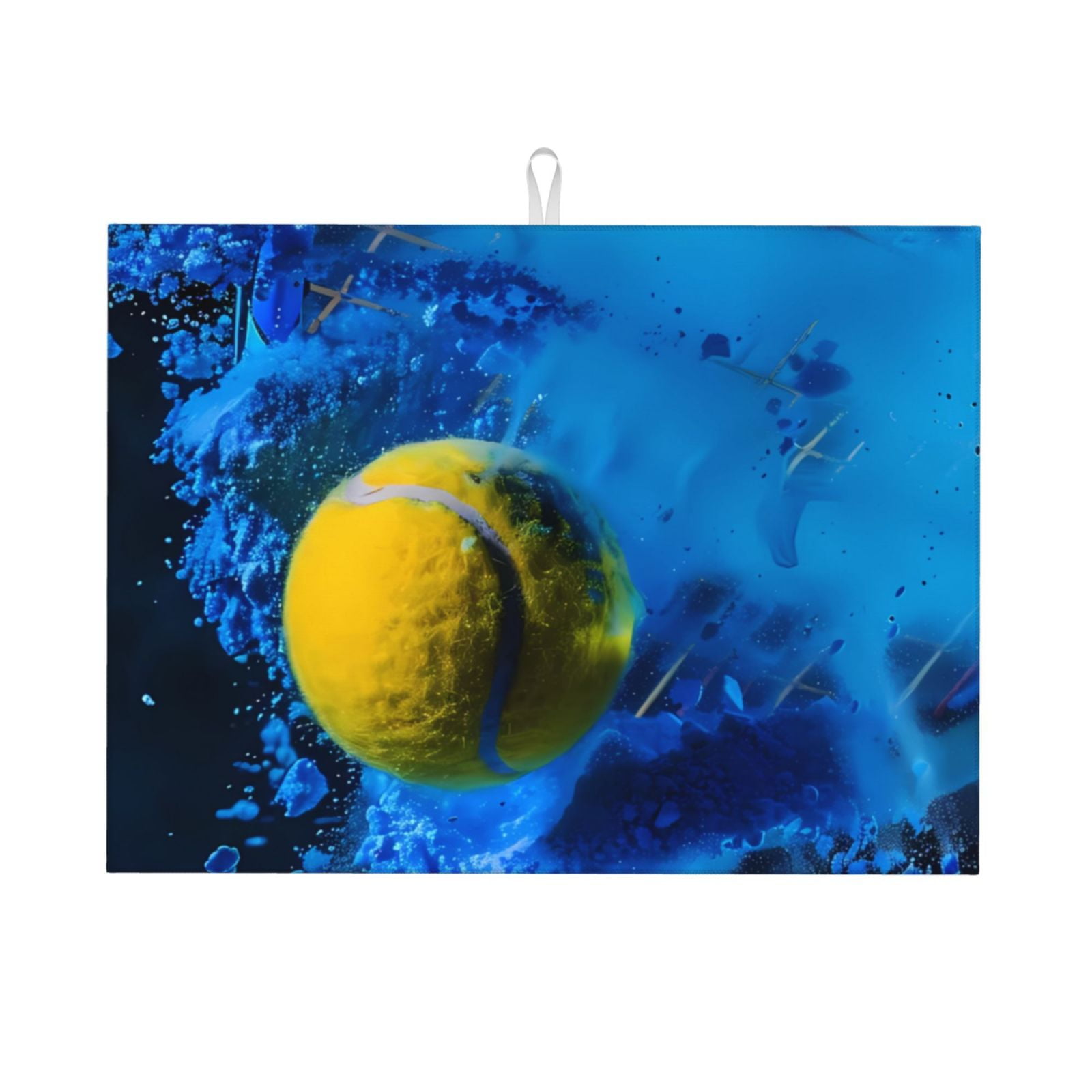 Gaeub Sports Tennis Ball Print Dish Drying Mats For Kitchen Counter ...