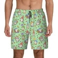 thumbnail image 1 of Gaeub Spring Gnomes Mens Swim Trunks Stretch Beach Shorts Quick Dry for Men Swim Shorts Swimwear with Pockets- Small, 1 of 1