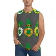 thumbnail image 1 of Gaeub Spring St Patrick’S Day Irish Gnomes Men's Sleeveless Muscle Shirts Workout Tank Tops, Odor Protection and Comfortable - 3X-Large, 1 of 8