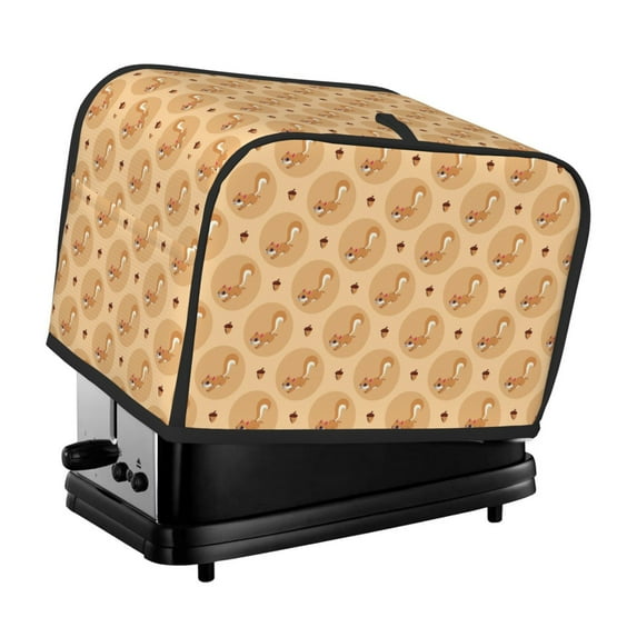Gaeub Squirrel And Nuts Print 2 Slice Toaster Cover, Toaster Bags,Small Appliance Toaster Cover for Kitchen,Toaster Oven Dustproof Cover