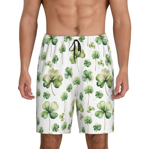 Gaeub St Patrick's Day3 Printed Men's Short Pajama Pants, Lightweight Lounge & Sleep Bottoms Keep You Cool - Small