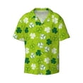 thumbnail image 1 of Gaeub St Patrick's Day7 Men's Lapel Short Sleeve Shirt, Relaxed Fit Shirt, Soft and Breathable for Outdoors Party Travel - XX-Large, 1 of 7
