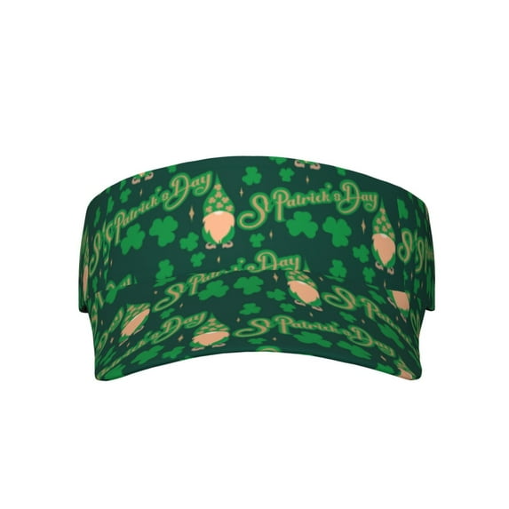 Gaeub St Patrick's Day9 Sun Visor Hats with Empty Top and Adjustable, UV Protection for Golf Tennis Cycling Running