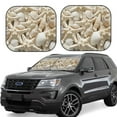 thumbnail image 1 of Gaeub Starfish and Sea Shells Foldable Auto Sun Blocker Visor, Sunshade for Car Front Window, Keeps Your Vehicle Cool - Large, 1 of 7