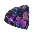 thumbnail image 1 of Gaeub Starry Night Iris Field Print Unisex Knitted Hat,Warm Winter Beanie,Unisex Fashion Knit Cuffed Cap,Ski Hat for Men and Women, 1 of 6