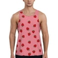 thumbnail image 1 of Gaeub Strawberries Men's Athletic Tank Top, Workout Sleeveless Shirts, Running Tank Tops for Gym, Running, Training - X-Large, 1 of 9
