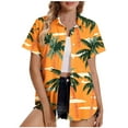 thumbnail image 1 of Summer Hawaiian Cardigan For Womens Leaf Printed Tunic Blouses Cover Up Turndown Collar Short Sleeved Tops Trends Lightweight Shirts Boho Beach Vacation Cardigans Outfits 2025, 1 of 5