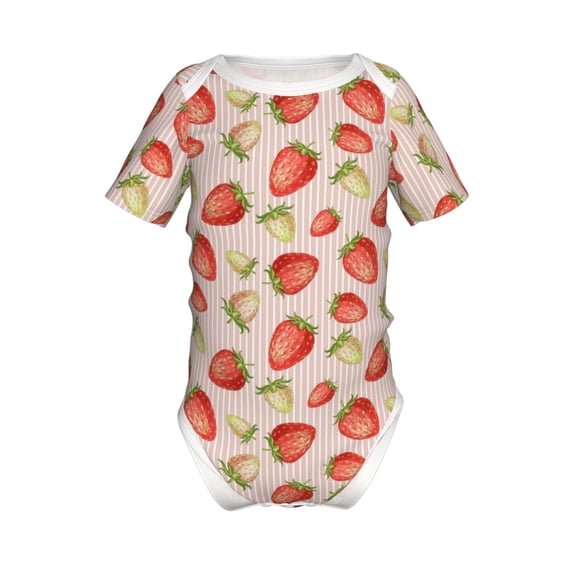 Gaeub Strawberries Print Infant Climbing Onesie,Toddler Outfit,Newborn Baby Bodysuit,Baby Boy Girl Clothes -3 Months