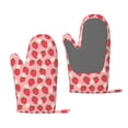 thumbnail image 1 of Gaeub Strawberry And Flowers Print Oven Mitts and Potholders BBQ Gloves,Oven Mitts with Silicone, Non-Slip Cooking Gloves for Cooking Baking Grilling (2 Count), 1 of 6