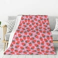 thumbnail image 1 of Gaeub Strawberry Print Flannel Throw Blanket, Home Fleece Throw Blanket for Couch or Bed,Decorative Blankets,Lightweight Fuzzy Flannel Blanket-60"x50", 1 of 6