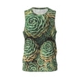 thumbnail image 1 of Gaeub Succulents Men's Mesh Basketball Jersey, Quick-Drying Sleeveless Top S-4XL, Loose Muscle Tank Top -Medium, 1 of 9