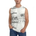 thumbnail image 1 of Gaeub Summer Vacation Scene With Camping Van Men's Sleeveless Muscle Shirts Workout Tank Tops, Odor Protection and Comfortable - Small, 1 of 8