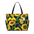 thumbnail image 1 of Gaeub Sunflower 1 Beach Travel Bag, Multi-Pocket Beach Bag, Summer Vacation Bag, Beach Essentials Tote, 1 of 7