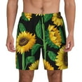 thumbnail image 1 of Gaeub Sunflower 1 Mens Swim Trunks Stretch Beach Shorts Quick Dry for Men Swim Shorts Swimwear with Pockets- 3X-Large, 1 of 9