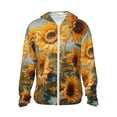 thumbnail image 1 of Gaeub Sunflower Field Art Men's and Women's UPF 50+ Long-Sleeved Sun Protection Clothing, Fishing Shirt Long Sleeve Zip-3X-Large, 1 of 7