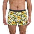 thumbnail image 1 of Gaeub Sunflowers And Butterflies Print Men's Boxer Briefs,Super Fit Boxer Briefs for Men,Quick-Dry Underwear with 4-Way Stretch-Small, 1 of 5