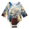 Gaeub Sunset Airplane Travel View Unisex Babies' LongSleeve Bodysuit
