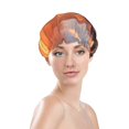 thumbnail image 1 of Gaeub Sunset Dancing Dolphin B Shower Caps for Women Men,Double Waterproof Layers Bathing Hat,Elastic and Reusable Bath Caps, 1 of 7