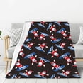 thumbnail image 1 of Gaeub Surfing Santa Print Flannel Throw Blanket, Home Fleece Throw Blanket for Couch or Bed,Decorative Blankets,Lightweight Fuzzy Flannel Blanket-80"x60", 1 of 6