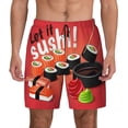 thumbnail image 1 of Gaeub Sushi Mens Swim Trunks Stretch Beach Shorts Quick Dry for Men Swim Shorts Swimwear with Pockets- Small, 1 of 9