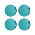 thumbnail image 1 of Gaeub a Teal Ribbonin Print 4 Pcs Leather Coasters for Drinks ,Drink Coasters Sets,Drink Table Cup Coasters for Living Room Kitchen Coffee Decor-Round Shape, 1 of 6