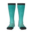 thumbnail image 1 of Gaeub Teal Turquoise1 Printed Design Socks Stretchy High Tube Socks for Men Women Teens , Softball Soccer Socks for Hiking, Sport, 1 of 6