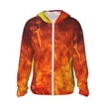 thumbnail image 1 of Gaeub Tennis Ball In Fire Men's and Women's UPF 50+ Long-Sleeved Sun Protection Clothing, Fishing Shirt Long Sleeve Zip-XX-Large, 1 of 7