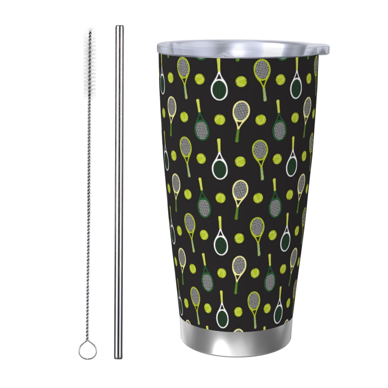 Gaeub Tennis Rackets Print 20-Ounce Stainless Steel Car Cup,Tumblers ...