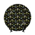 thumbnail image 1 of Gaeub Tennis Rackets Print Ceramic Plate,Dinner Plates,Bone China Decorative Plates with Display Stand,Art Ceramic Ornaments for Wall Hanging Decoration-6in, 1 of 6