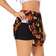 thumbnail image 1 of Gaeub Thanksgiving Turkey 1 Print Women's Athletic Shorts,High Waisted Running Shorts,Pocket Sporty Short,Gym Elastic Workout Shorts-Medium, 1 of 7